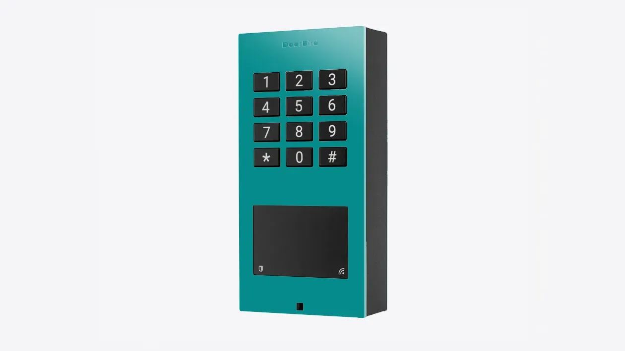 DoorBird A1121 Aufputz IP Zutrittskontrollsystem Türkisblau, Edelstahl, pulverbeschichtet, seidenmatt