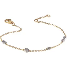 FIRETTI Armband "Schmuck Geschenk Silber 925 Armschmuck Armkette Herz Infinity", gelb (gelbgoldfarben, silberfarben, kristallweiß, kristallweiß), Armbänder, Damen, 19cm, Silber 925 (Sterlingsilber), Armband, mit Zirkonia (synth.)
