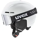 Uvex Kinder Viti Set Skihelm (Größe 54-58cm, weiss)