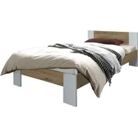 Hti-Living HTI-Living, Bett, Futonbett 140 x 200 cm Weiss/Artisaneiche