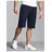 TRIGEMA Jerseyhose "TRIGEMA Bermuda aus Single-Jersey", Herren, Gr. S, Normalgrößen, blau (navy), Single Jersey, 100% Baumwolle, Hosen Jerseyhose