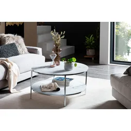 SalesFever Couchtisch Tischplatten in Marmoroptik weiß