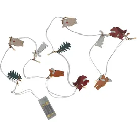 Star Trading LED-Lichterkette Holz 2 m Mehrfarbig