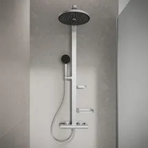 Ideal Standard Alu+ Duschsystem mit Thermostat Silber BD583SI