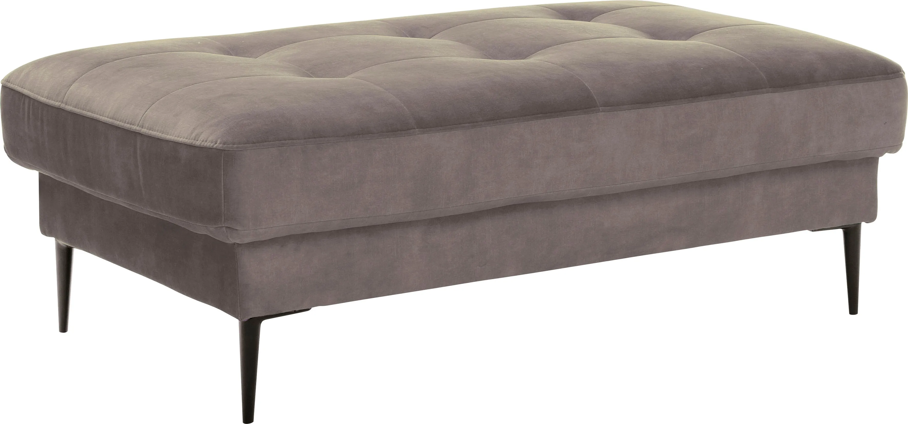 TRENDMANUFAKTUR Polsterhocker »Luzi, Polsterhocker, moderner Fußhocker«, passend zur Serie, extra hohe Metallfüße, 125 x 42x 72 cm TRENDMANUFAKTUR Cloud Gray