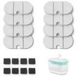 PETLIBRO Trinkbrunnen für Katze Ultraleise, 2,1L Capsule Katzenbrunnen mit Zwei Durchflussmodi (Nur Filter x 8)