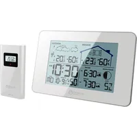 Miraval LCD Funk-Wetterstation mit Außensenor Wecker Funkuhr Kalender Vorhersage Hygro