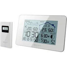 Miraval LCD Funk-Wetterstation mit Außensenor Wecker Funkuhr Kalender Vorhersage Hygro