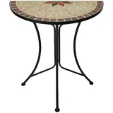 Garden Pleasure AMARILLO Gartentisch 30 x 60 x 70 cm Braun/Ocker/Beige