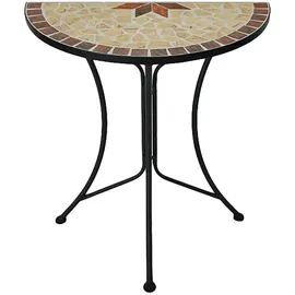 Garden Pleasure AMARILLO Gartentisch 30 x 60 x 70 cm Braun/Ocker/Beige