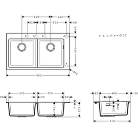 Hansgrohe S510-F770 Betongrau