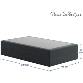 home collective Boxspringbett 100 x 200 cm H2 Anthrazit
