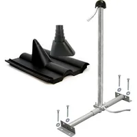 PremiumX BASIC Dachsparrenhalter-Montageset 100cm Mast Sparrenhalter für Satellitenschüssel Satelliten-Antenne
