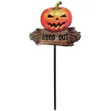 Europalms Halloween Bodenstecker Kürbis "KEEP Out, 50cm