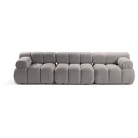 Micadoni Sofa Bellis, modular 3-Sitzer grau