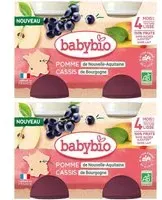 BABYBIO Pomme de Nouvelle-Aquitaine Cassis Bourgogne 2x260 g