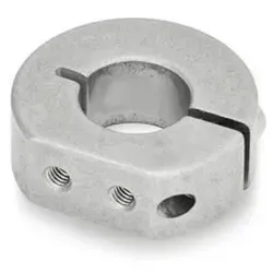 7062.1-60-B32-NI-A Geschlitzte Edelstahl-Stellringe, mit Anbau-Gewindebohrungen