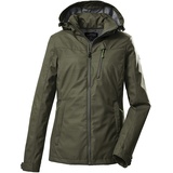 KILLTEC Damen Softshelljacke/Outdoorjacke mit abzippbarer Kapuze KOS 91 WMN SFTSHLL JCKT; dunkeloliv, 42, 39141-000