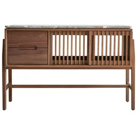 Tikamoon Badezimmerschrank Isaure 125 x 0 x 0 cm Grau