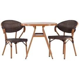 venture home Abrantes Gartentisch 80 x 80 x 0 cm Braun