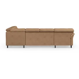 sit&more Wohnlandschaft Marano U-Form, inklusive Kopfteilverstellung, wahlweise mit Bettfunktion, Bettkasten braun