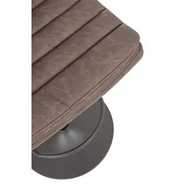 BIZZOTTO Barhocker Connor 2er-Set aus Kunstleder, klassisch höhenverstellbar, Braun, gepolstert