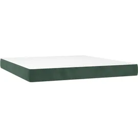 vidaXL Boxspringbett 180 x 200 cm Dunkelgrün