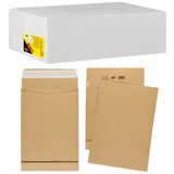 IDENA 10229 - Versandtasche DIN C5, 90 g/m2, selbstklebend, ohne Fenster, braun, 500 Stück