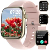 Efolen montre femme connectée J04 Smartwatch (4,6 cm, android ios), Smartwatch Damen Herren mit Telefonfunktion Fitness Tracker 1 83 Zoll goldfarben