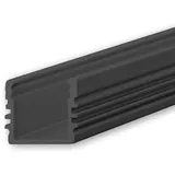 ISOLED LED Aufbauprofil SURF12 Aluminium schwarz eloxiert RAL 9005, 200cm