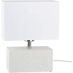 SPOT LIGHT Tischleuchte "STRONG DOUBLE", weiß, H: 28cm, Lampen, Wertige Materialien: echtes Beton und Leuchtenschirm aus Stoff