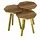 JV Möbel Elegantes Couchtisch-Set Braun Holz 38 x 50 cm