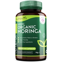 Bio Moringa 600mg pro Kapsel - Moringa Oleifera Blatt Ergänzungsmittel - 120 vegane Kapseln - 4 Monate Versorgung - keine synthetischen Bindemittel oder Füllstoffe