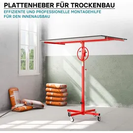XPOtool Plattenheber Metall bis max. 40 kg Höhe 170-290 cm mit 4 Rädern