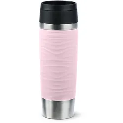 EMSA Travel Mug Waves Grande, Pink, Edelstahl, Silikon, Edelstahl, Polypropylen