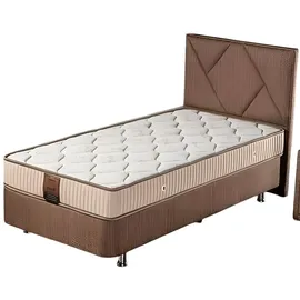 JV Möbel Elegantes Einzelbett 90 x 200 cm Braun