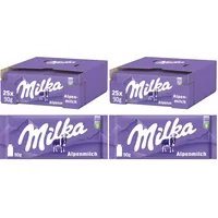 MILKA Alpenmilch Milchschokolade 25 Packungen 90 g