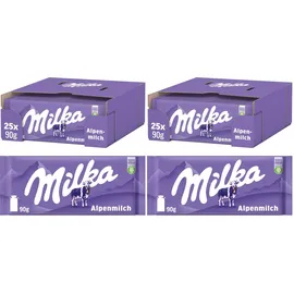 MILKA Alpenmilch Milchschokolade 25 Packungen 90 g
