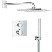 Grohe Precision Thermostat Duschsystem mit Vitalio Rain Mono 310 Cube, chrom