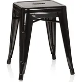 HJH Office Bistrohocker Metall 39 x 46 x 39 cm Schwarz