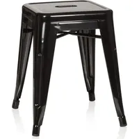 HJH Office Bistrohocker Metall 39 x 46 x 39 cm Schwarz