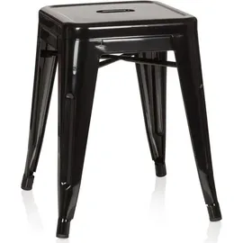 HJH Office Bistrohocker Metall 39 x 46 x 39 cm Schwarz
