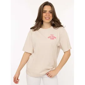 Zwillingsherz T-Shirt Feel Good Club Beige M