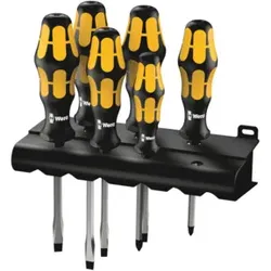 Wera 932 S/6 Schraubendrehersatz Kraftform Wera: Der Schraubmeißel + Rack, 6-teilig