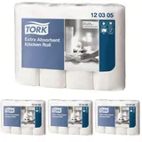 Tork Extra Saugfähige Küchenrolle Weiß, Premium, 3-lagig, 4 x 51 Blätter, 120305 (Packung mit 4)