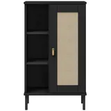 Woodroom Regal Moderner Holzschrank Valencia, Wohnzimmerschrank aus Kiefer, schwarz, 52x90x32 cm schwarz