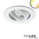 ISOLED Einbauleuchte Slim68 Alu weiß rund, 6W6W 24V DC, weißdynamisch 2700-5700K