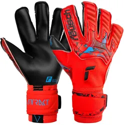 Torwarthandschuhe REUSCH "Attrakt Gold X Evolution Cut", Damen, Gr. 8,5, rot, 74% Elastodien, 21% Polyester, 5% Polyamid, mehrfarbig, sportlich, Handschuhe, mit hervorragendem Grip