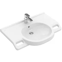 Villeroy & Boch ViCare Waschtisch 41208101 weiss, 80 x 55 cm, ohne Überlauf, mit Hahnloch