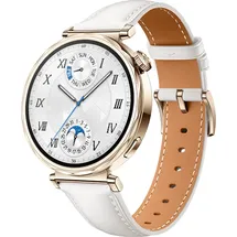 Huawei Watch GT 5 41 mm Gold Lederarmband Weiß